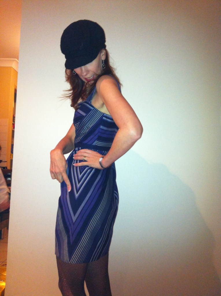 Purple Haze'l - side seams - Colette Hazel pattern with a bias cut skirt