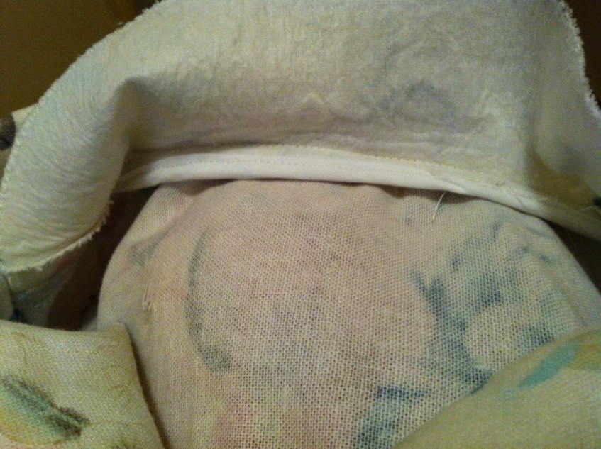 Simplicity 1880 shirt dress: inner collar seam bound