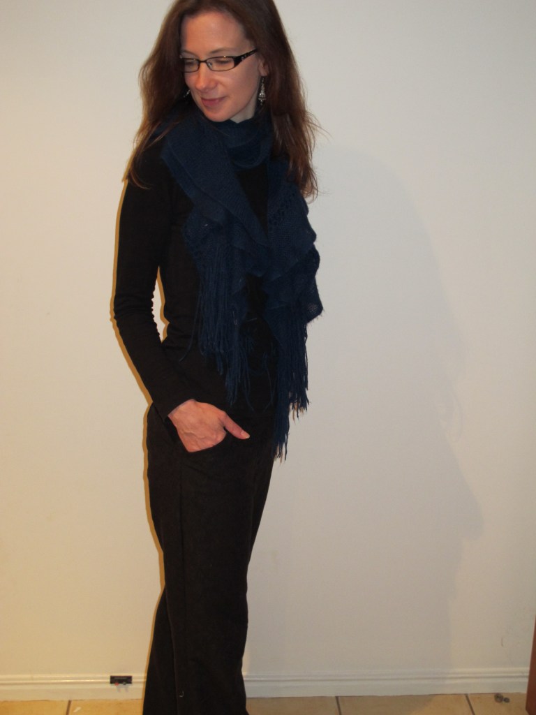 Sewaholic Thurlows - full view. Sorry black is very hard to photograph at night!