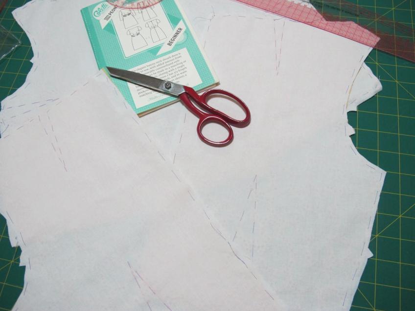 Colette Peony underlining the bodice