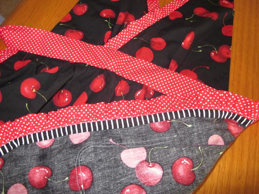 Butterick 5474, view C: Ruffle Kerfuffle, covering the skirt ruffle raw edges.