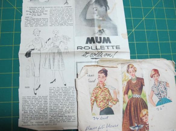 Grandma's patterns - this one is a magazine pattern from Australian Home Journal. I just love that advert!