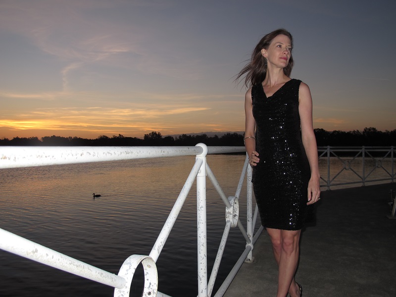 Clairy dress - she's not shy...