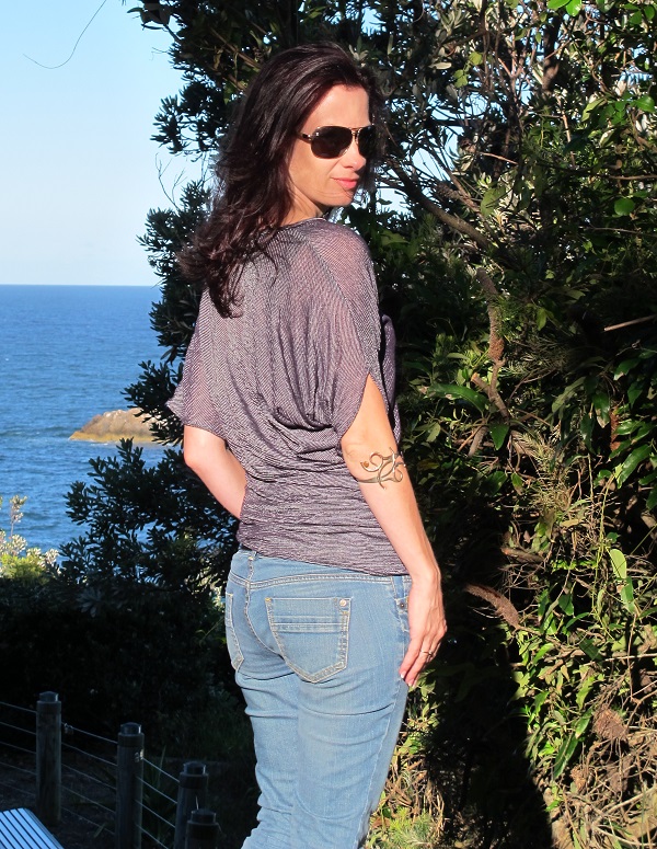 Drape Drape 2: Pattern No 4 Asymmetric Scoop neck shirt