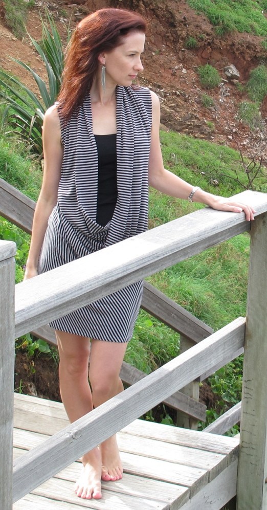 Drape Drape 2: No.6 Three-piece deep cowl neck dress