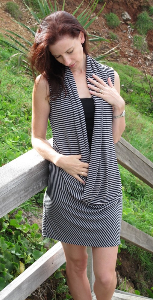 Drape Drape 2: No.6 Three-piece deep cowl neck dress