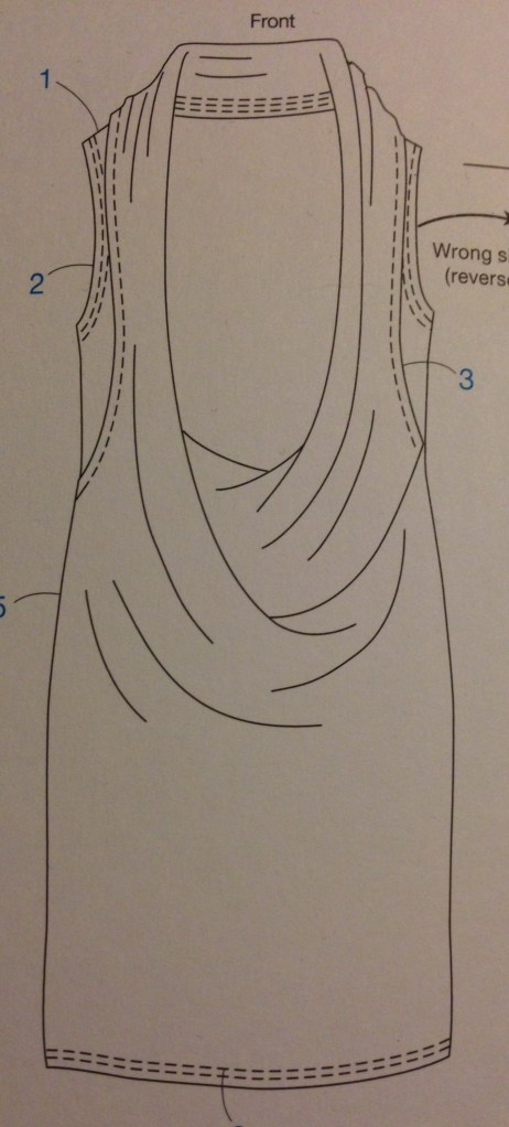 Drape Drape 2: No.6 Three-piece deep cowl neck dress