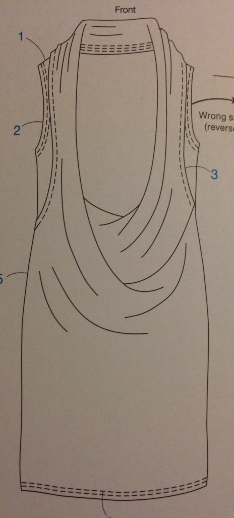 Drape Drape 2: No.6 Three-piece deep cowl neck dress