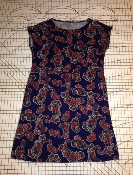 April Rhodes Staple Dress dress - pictured flat, no shirring (and yes, no hemming)