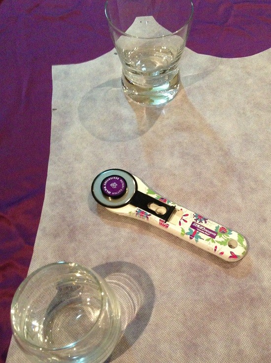 Glass tumblers as pattern weights