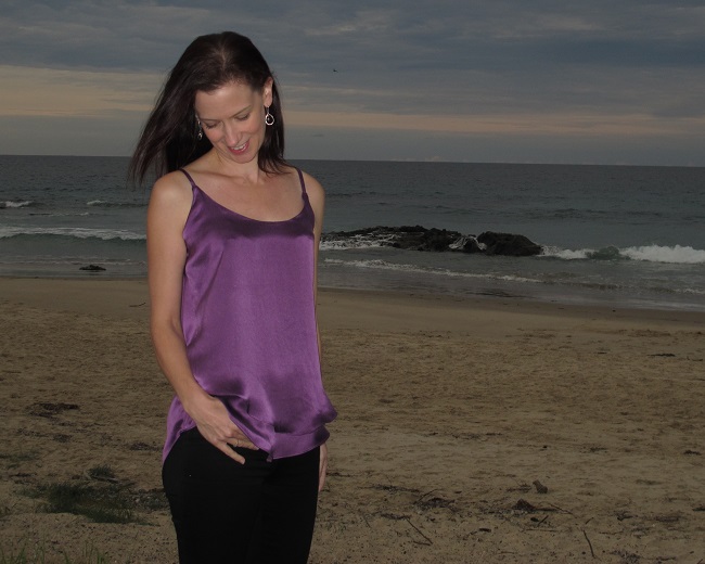 Simplicity 1424 in silk charmeuse from Mood Fabrics NY