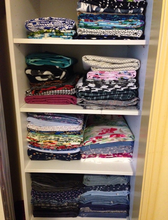 Sewing Room Fabric Stash June 2014