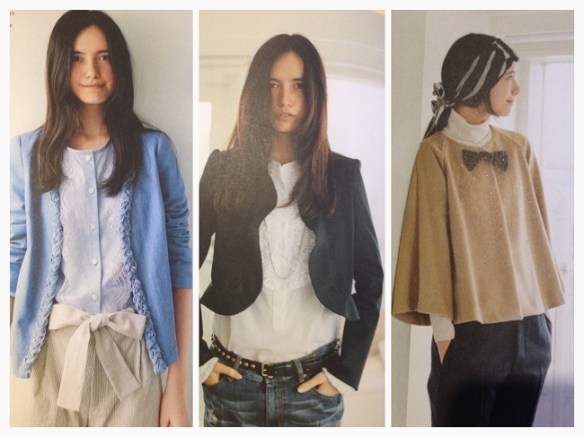 Love this braided edge denim jacket, a bolero with a flounced edge and a very sweet short, flared coat