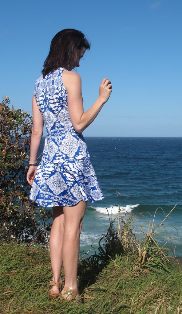 Burda 7056 with Saiph-inspired drop-waist and skirt modification.