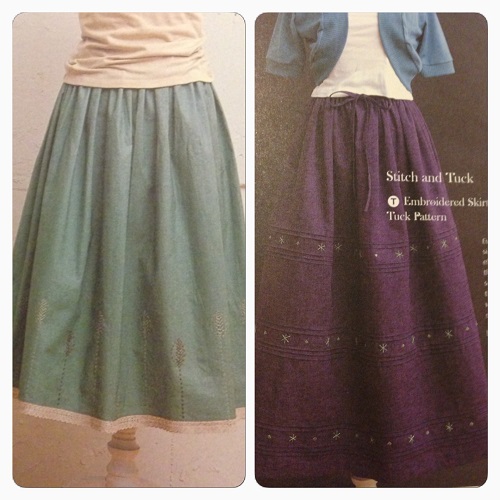 Lovely simple embroidered and pintucked skirts