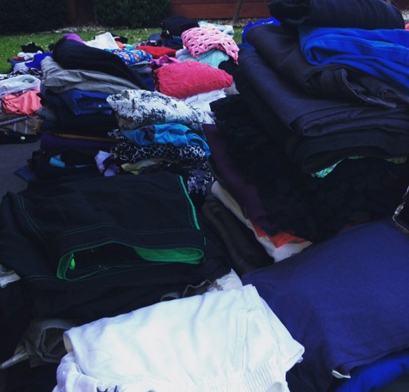 So this was my Mother's Day... probably not even 20% of the women's clothes here