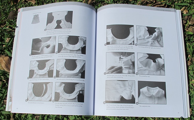 This is the 'how to attach a collar' technique section of the book - it's very detailed!