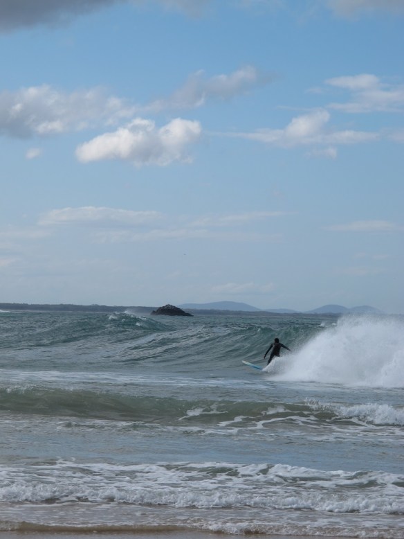 A cold and windy day but the surfers didn't seem to notice! Nobby's Beach, Port Macquarie