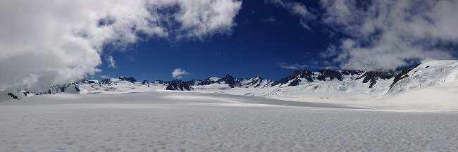 Up above Fox Glacier, New Zealand - reached via helicopter