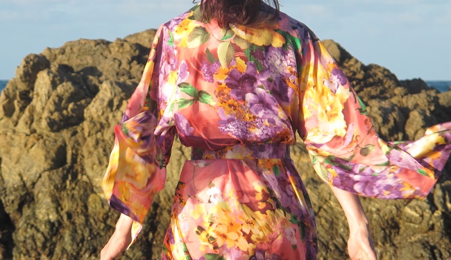 Asaka Kimono, Named Patterns, back view