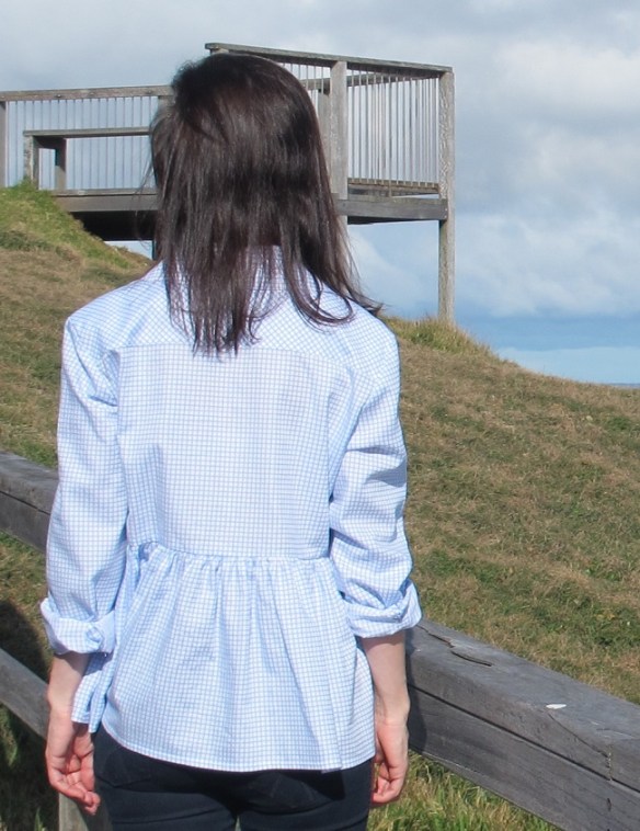 Burda Gathered Peplum Blouse 03/2015 #109 sewn by Sew Busy Lizzy