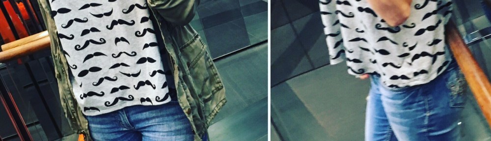 Penny Raglan - contrast mostaches.