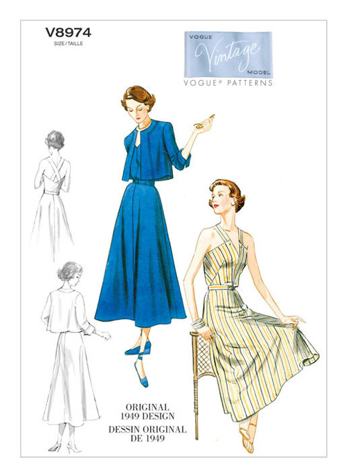 Vogue 8974 pattern art - courtesy of Vogue Patterns