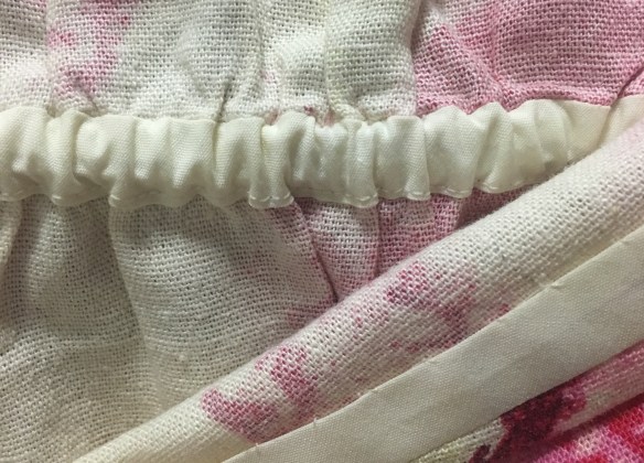 Ogden Cami dress - internal - waist elasticity casing & hem.