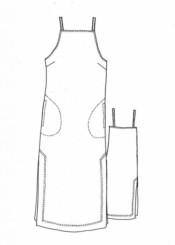 Claudia Dress - line drawing courtesty of Tessuti Fabrics