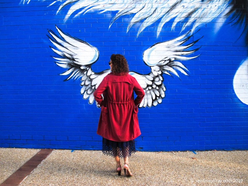 Jack Jacket, Ready to Sew, in red wine tencel twill from MaaiDesign