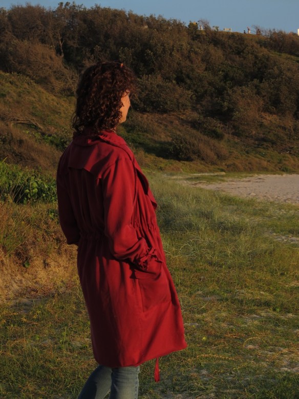 Casual at the beach as the sun goes down