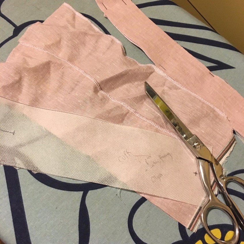 Whew - two pieces large enough for cuff pieces