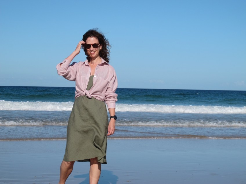 Olya Shirt, Paper Theory & Sadie Slip Dress, Tessuti Patterns