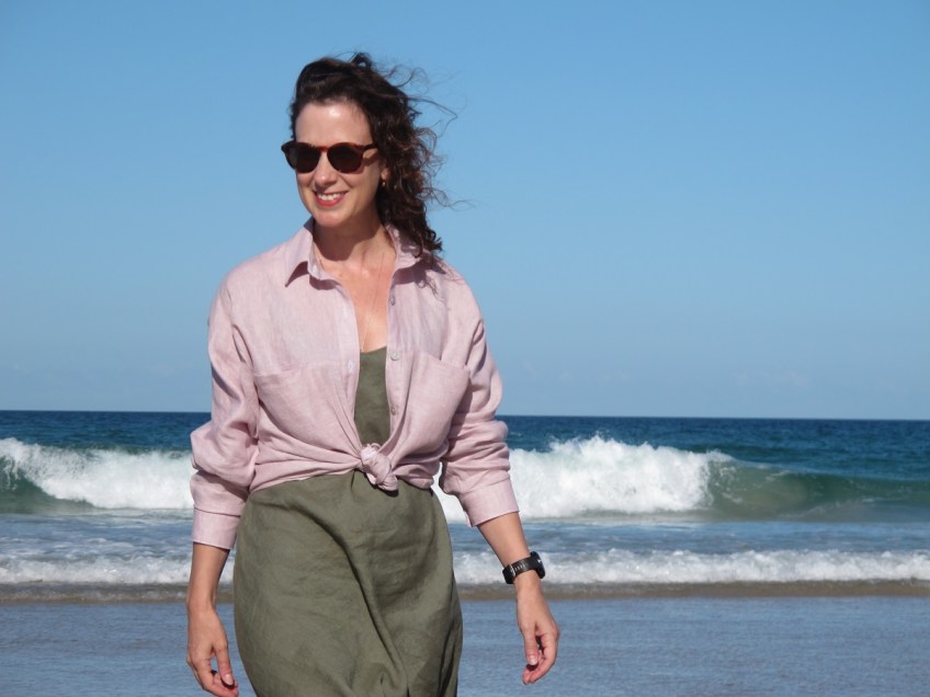 Olya Shirt, Paper Theory & Sadie Slip Dress, Tessuti Patterns