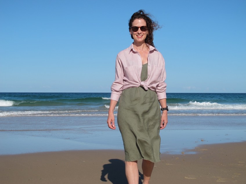 Olya Shirt, Paper Theory & Sadie Slip Dress, Tessuti Patterns