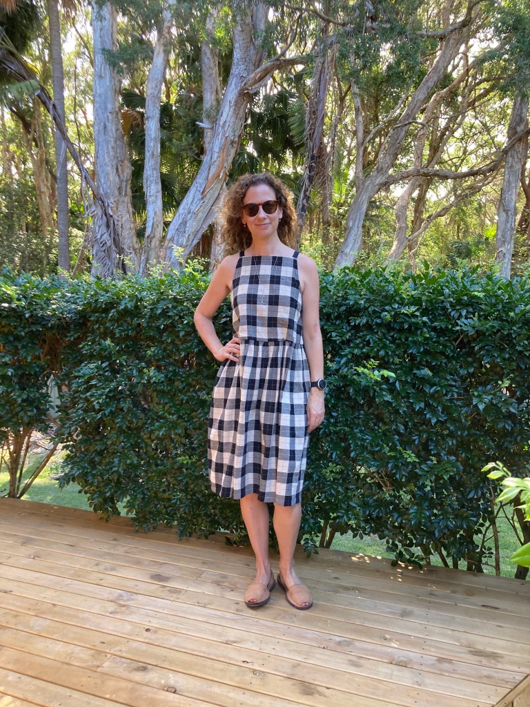 Romy dress, front view.