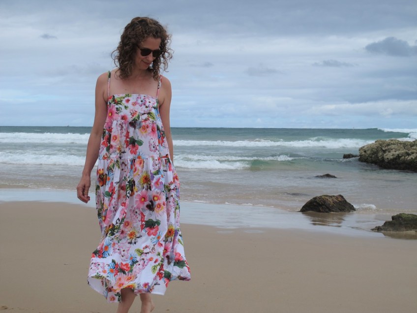 Papercut Patterns Celestia Dress in cotton voile.