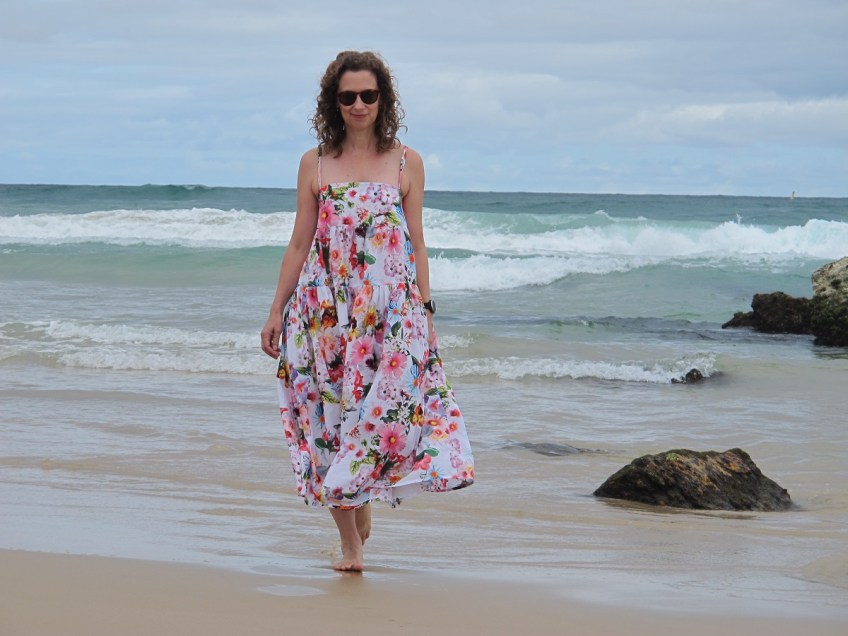 Papercut Patterns Celestia Dress in cotton voile.