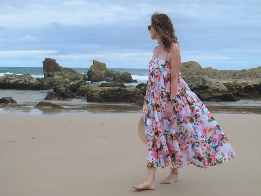 Papercut Patterns Celestia Dress in cotton voile.