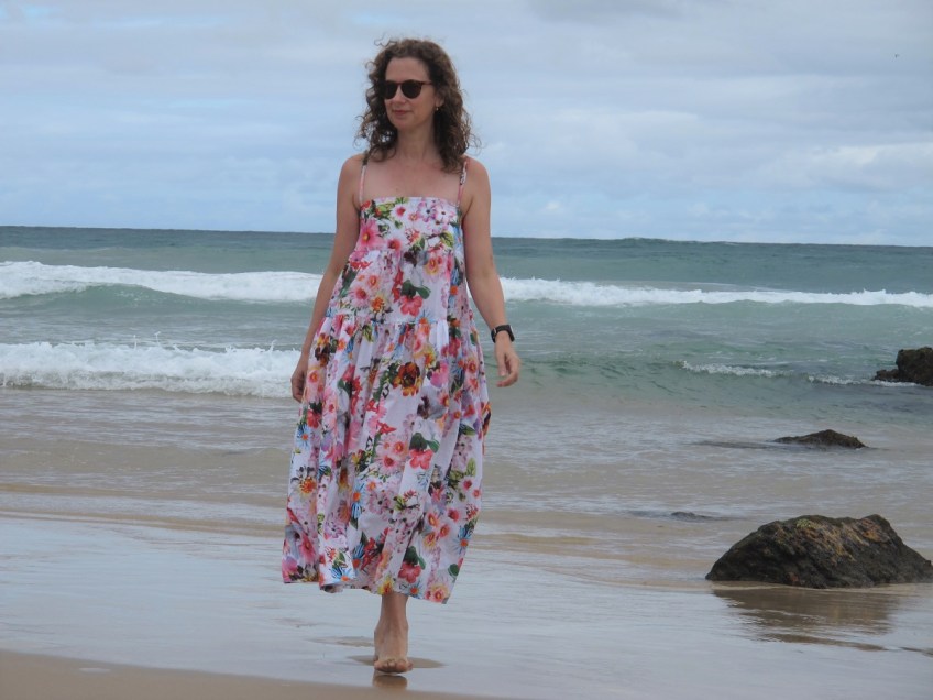 Papercut Patterns Celestia Dress in cotton voile.